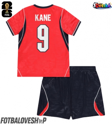 Anglie Harry Kane #9 Dětské Venkovní Dres MS 2026 Krátký Rukáv (+ trenýrky)